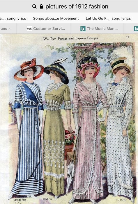 1913 Fashion, 1915 Fashion, 1912 Fashion, Fashion 1910, 1910s Fashion, Fashion Illustration Vintage, Edwardian Dress, Fashion Cover, Fashion Female