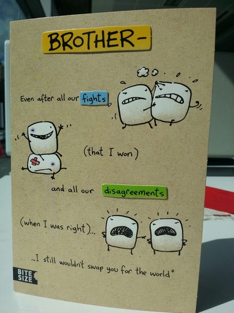 Funny Brother Birthday Cards, Happy Birthday Cards Diy, Creative Birthday Cards, Birthday Cards For Brother, Birthday Gifts For Brother, Cool Birthday Cards, Cute Birthday Ideas, Birthday Card Drawing, Diy Birthday Gifts For Friends