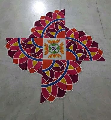 Rangoli Designs Latest Unique For Diwali Easy, Unique Rangoli Designs Diwali Latest, Rangoli Designs Latest Unique For Diwali, Easy Rangoli For Diwali, Diwali Rangoli Designs Unique, Rangoli For New Year, Diwali Rangoli Easy, Artistic Rangoli, Marghazhi Kolam