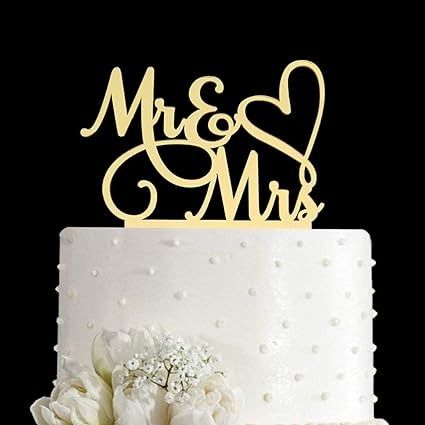 Amazon.com: AMINJIE Mr and Mrs Cake Topper, Bride and Groom Sign Wedding/Engagement Cake Toppers Decoration, Mirror Gold Acrylic : Toys & Games Bride And Groom Sign, Crystal Cake Topper, Glitter Birthday Cake, Heart Wedding Cake Topper, Engagement Party Cake, Mr And Mrs Cake Topper, Cake Topper Wedding Monogram, Decoration Mirror, Mr And Mrs Cake