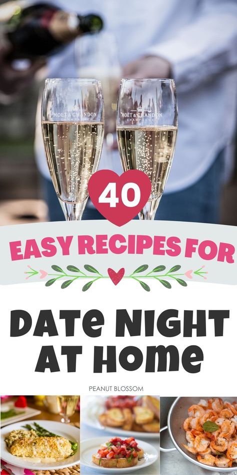 Easy Romantic Dinner For Two, Dinner Ideas Date Night, At Home Dinner Ideas, Home Dinner Ideas, Easy Fancy Dinner Recipes, Anniversary Dinner Ideas, Easy Romantic Dinner, Dinner Date At Home, Dinner Date Recipes