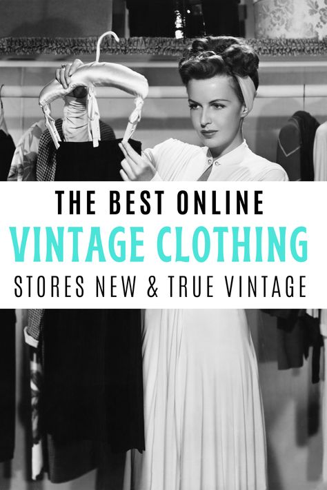 Online Vintage Clothing Stores Guide - Retro Housewife Goes Green Vintage Clothing Display, Clothing Booth, Vintage Store Ideas, 1930s Hair, Thrift Store Fashion, Online Vintage Stores, Clothes Stores, Vintage Inspired Shoes, Resale Clothing