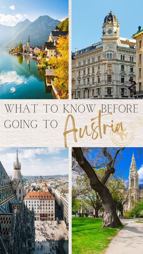 Planning your next vacation to Austria? Then you definitely want to check out The Ultimate Travel Guide To Austria, In order to get the most out of your trip with all 'must know before you go' tips. Compile advice, explanations, and tips for the most common questions, concerns, and misconceptions. | Austria safety | budget & money for Austria trip | best time to visit Austria| getting around Austria| what to wear in Austria| best tips for your trip to Austria| 3 Days In Austria, Austria Must See, Honeymoon In Austria, Austria Travel Places To Visit, Austria Vacation, Austria Winter, Austria Travel Guide, Switzerland Trip, Euro Travel