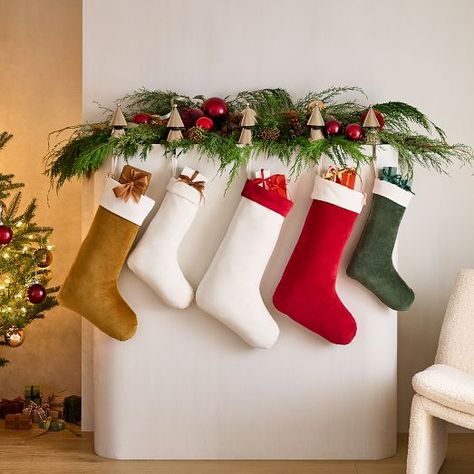 West Elm Kids, Elegant Christmas Decor, Bed Foundation, Modern Christmas Decor, Stocking Tree, Furniture Trends, Stocking Holders, St Jude, Outdoor Dining Furniture