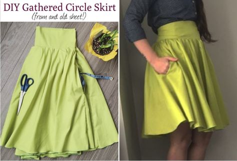 High Waisted Skirt Pattern Free, Skirts To Sew, Sewing Bottoms, Easy Skirts To Sew, Easy Skirt Pattern, Skirts Patterns, Long Circle Skirt, Homemade Clothes, Maxi Skirt Pattern