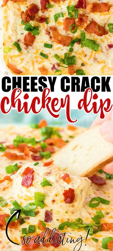 Chicken Dips Crockpot, Ranch Chicken Dip, Bacon Ranch Dip, Gf Meals, Awesome Appetizers, Crock Pot Dips, Chicken Dip Recipe, Friends Recipes, Crockpot Dinners