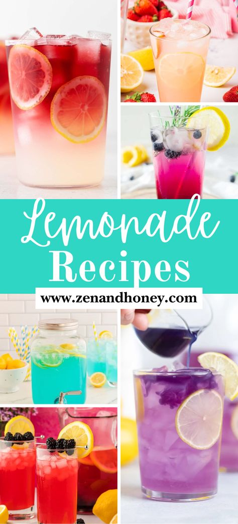 Best Lemonade Recipes – Here’s a list of the best homemade lemonade recipes for a delicious and refreshing summer season! You will love these quick and easy lemonade recipes that are sure to be a hit at any summer BBQ! Simply Lemonade Mocktails, Flavored Lemonade Bar, Yummy Lemonade Recipes, Party Lemonade Recipe, Specialty Lemonade Recipe, Flavored Lemonade Recipes With Syrup, Specialty Lemonade, June Cocktails, Light Refreshing Summer Cocktails