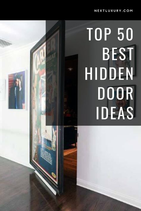 Hidden Panic Rooms, Hidden Rooms In Houses, Dold Dörr, Secret Door Ideas, Secret Room Doors, Safe Room Doors, Hidden Door Ideas, Door Remodel, Hidden Doors In Walls