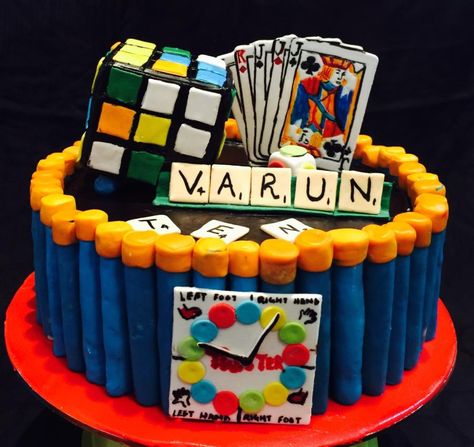 Board games - Cake by Aakanksha Night Cake Ideas, Game Night Cake, Games Cake, Game Night Parties, Night Parties, Awesome Mom, Games Party, My Dearest, Game Night