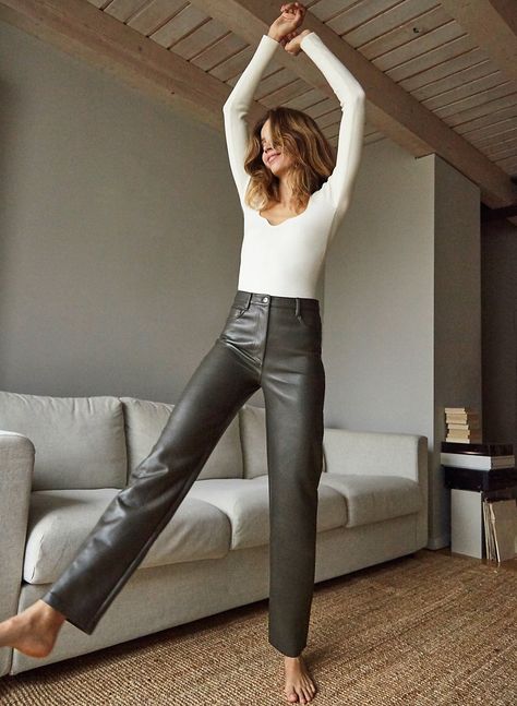 Vegan Leather Pant, Leather Pants Style, Melina Pant, Vegan Leather Pants, Black Lives Matter Movement, Leather Pant, Fun Pants, Denim Leggings, Slim Fit Pants