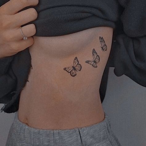 Rib Tattoos For Women, Basic Tattoos, Hand Tattoos For Girls, Butterfly Tattoos For Women, Petite Tattoos, Inspiration Tattoos, Spine Tattoos For Women, Dope Tattoos For Women, Cute Tattoos For Women