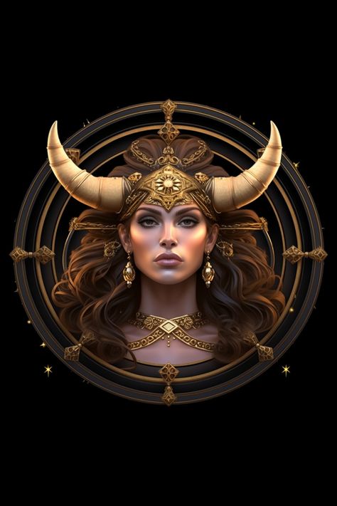 Astro Taurus Empowered Goddess Canvas Image - Comfort and Abundance Zodiac Taurus Art, Taurus Goddess, Goddess Divine Feminine, Zodiac Artwork, Divine Feminine Art, Goddess Tattoo, Greek Gods And Goddesses, Astrology Art, Feminine Art