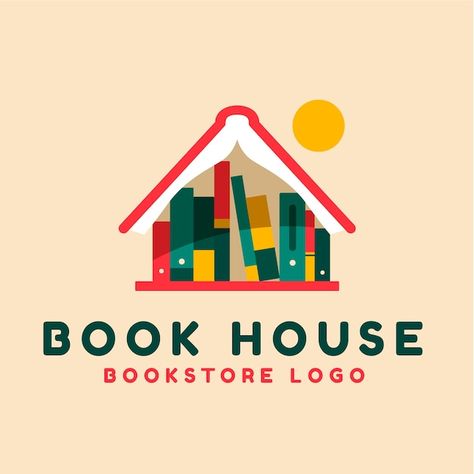 Logo Design Bookstore, Library Branding Design, Library Logo Design Ideas, Books Logo Design, Logo Book Design, Book Club Design, Library Graphic Design, Book Shop Design, Bookstore Logo Design