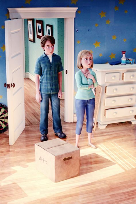 *ANDY & (mother) MRS. DAVIS ~ Toy Story, Andy Toy Story, Andy's Room, Toy Story 1995, Chicken Little, Toy Story 3, Pixar Movies, Pixar Toys, Top Toys, Disney Lover