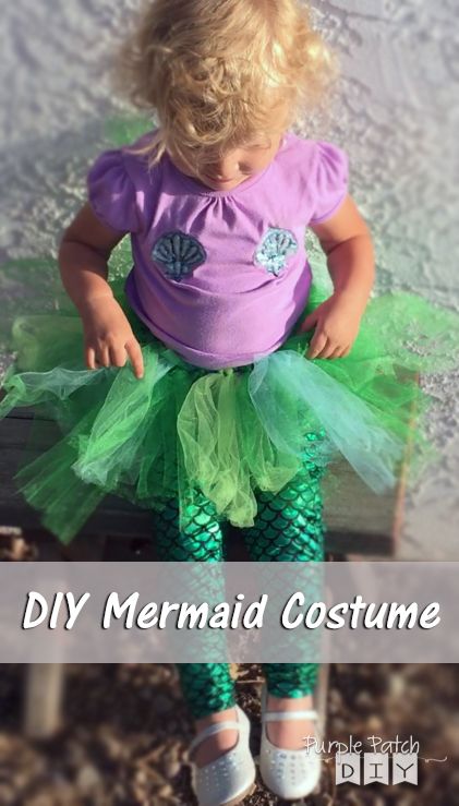 DIY mermaid costume for kids - no sew and easy to make - plus it's comfortable and "toddler friendly." Mermaid Costume For Kids, Toddlers Halloween Costumes, Toddler Mermaid Costumes, Diy Mermaid Costume, Mermaid Costume Kids, Mermaid Costume Diy, Diy Mermaid, Little Mermaid Costume, Costume For Kids