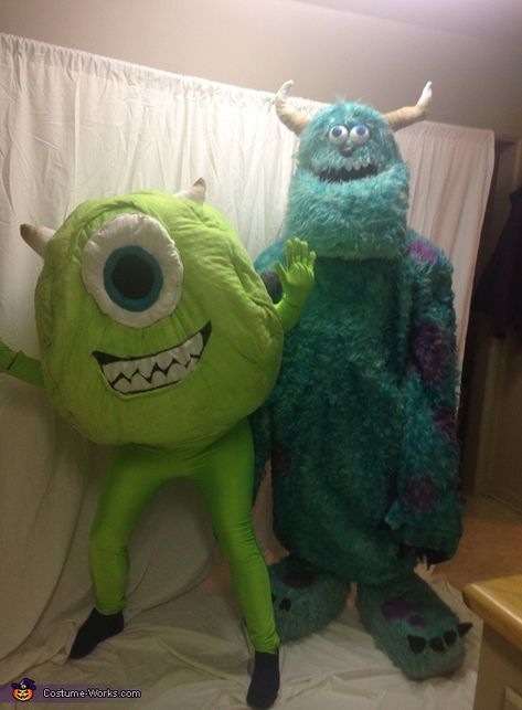 Mike And Sully Costume, Sully Halloween Costume, Sully From Monsters Inc, Sully And Mike, Monsters Inc Halloween, Sully Costume, Pair Costumes, Cool Couple Halloween Costumes, Sully Monsters Inc