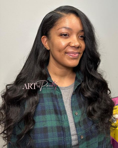 Traditional sew-ins are a great protective style for the girls that want to grow their hair but don’t necessarily want braids. Ready to rock a traditional sew-in and slay with your natural hair growth journey? Book your appointment today and let’s make it happen! • • #artofprettybytoni #sewin #chicagohairstylist #chicagohair #silkpress #protectivestyles Traditional Sew In With Leave Out, Sew In Leave Out, Natural Hair Journey Growth, Hair Growth Journey, Sew Ins, Protective Style, Silk Press, Sew In, Natural Hair Growth