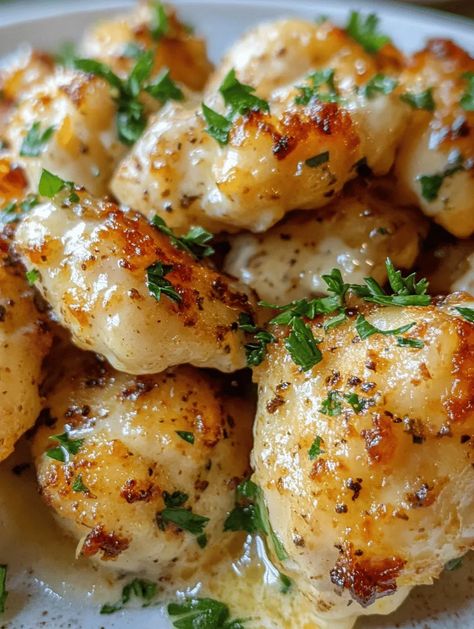 Lemon Herb Chicken Bites with Garlic Cream Sauce – Zesty and Creamy Perfection Creamy Food, Lemon Cream Sauces, Lemon Herb Chicken, Garlic Cream Sauce, Herb Chicken, Lemon Herb, Chicken Bites, Cream Sauce, Chicken Tenders