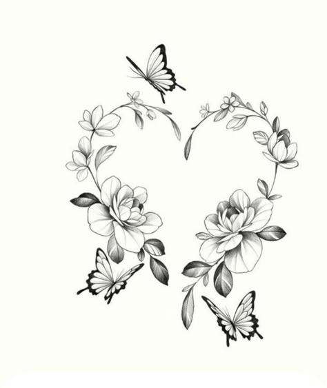 Heart Tattoo Designs, Mermaid Tattoo, Feminine Tattoo, Phoenix Tattoo, Tattoo Sketch, Tattoo Meaning, Men's Haircut, Flower Tattoo Designs, Mom Tattoos