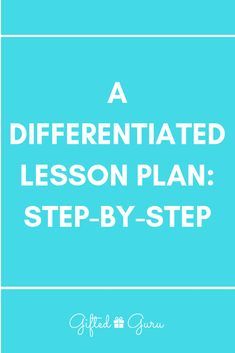 Teaching Landforms, Micro Teaching, Differentiated Lesson Plans, Differentiated Instruction Strategies, Plant Classroom, Gifted Learners, Differentiating Instruction, Differentiation Strategies, Differentiation In The Classroom