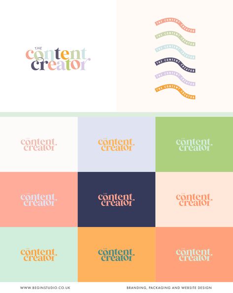 Fun Colour Palette Branding, Typography Color Palette, Colourful Branding Design, Playful Color Palette Branding, Fun Branding Color Palette, Playful Branding Design, Art Studio Branding, Colors For Branding, Fun Branding Design