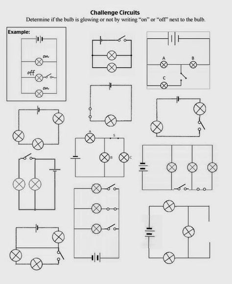 A blog about teaching with free lesson plan ideas and worksheets. Electricity Lessons, Circuits Science, Writing Algebraic Expressions, Circuit Drawing, Series And Parallel Circuits, Science Electricity, Elementary Worksheets, Physics Classroom, Electrical Circuit Diagram