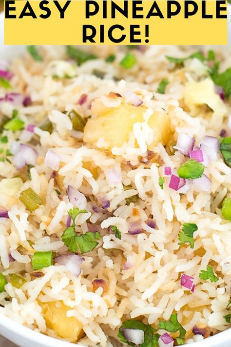 Vegan Pineapple Fried Rice, Pineapple Rice Recipes, Pineapple Fried Rice Recipe, Vegan Fried Rice, Pineapple Rice, Vegan Pot Pies, Spicy Pineapple, Autumn Recipes Vegetarian, Pineapple Fried Rice