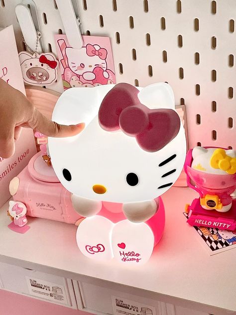 Kawaii Kitty Silicone Touch Light This Kawaii Kitty Silicone Touch Light is the perfect addition to your cute and cozy space. With its adorable design and touch-sensitive silicone material, it will bring a warm and comforting light to any room. Say goodbye to harsh lighting and hello to a sweet and charming ambiance. Kawaii, Hello Kitty Teddy Bear, Hello Kitty Things, Hello Kitty Merch, Hello Kitty Nursery, Hello Kitty Decor, Hello Kitty Stuff, Pink Girl Room Decor, Harsh Lighting