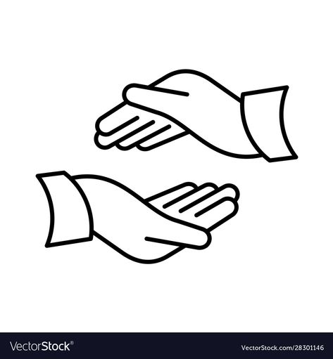 Open Hand Illustration, Caring Symbol, Hand Icon Logo, Communication Symbol, 손 로고, Girl Symbol, Sign Language Art, Giving Hands, Care Symbol