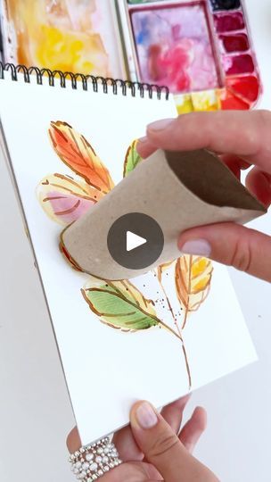 35K views · 3.9K reactions | Fun and Easy Watercolor Fall Leaves Tutorial 🍂🍁🎨 #watercolor #watercolortutorial #crafts #diy #watercolorillustration #watercolorpainting #artinspiration #inspiration #falldecor #fallvibes | Anna Koliadych | Phelian · Komorebi Paint Fall Leaves, Joy Watercolor, Leaves Tutorial, Watercolor Fall Leaves, Watercolor Videos, Creative Arts Therapy, Watercolor Video, Watercolor Paintings Easy, Fall Watercolor