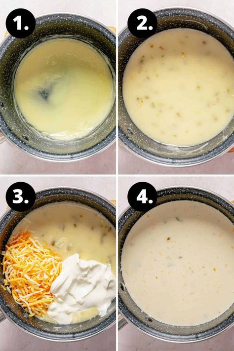 Green Chili Crema, Chicken Enchilada Sauce Recipe, Chicken Enchiladas White Sauce, White Enchilada Sauce, Chicken Enchiladas With White Sauce, Enchiladas With White Sauce, The Best Chicken Enchiladas, White Sauce Enchiladas, Best Chicken Enchiladas