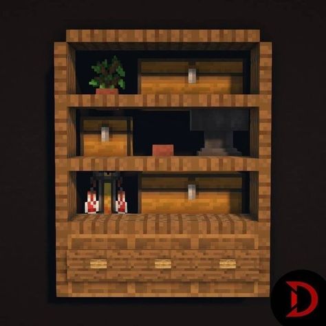 Minecraft Homes Tutorial, Furnace Wall Minecraft, Cute Minecraft Bookshelf Ideas, Minecraft Seating Ideas, Minecraft Shelves Ideas, Doorway Minecraft Ideas, Minecraft Build Interior, Minecraft Home Decor Ideas, Minecraft Designs Interiors