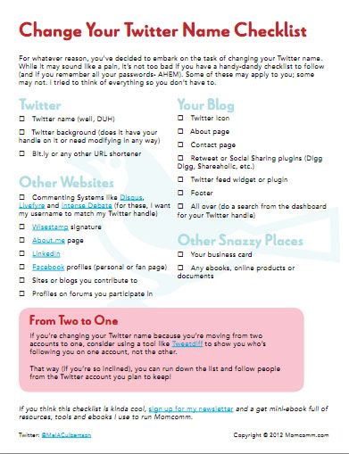 Changing your twitter name checklist Change Name Checklist, Last Name Change Checklist, Name Change Checklist, One Twitter, Twitter Tips, Twitter Handles, Name Change, Twitter Marketing, New Names