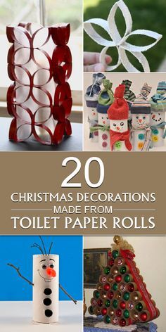 Don't throw up your empty toilet paper rolls.. it's a perfect time to use it in your Christmas decoration! Creative Christmas Crafts, Toilet Paper Roll Art, Christmas Toilet Paper, Rolled Paper Art, Toilet Paper Crafts, Toilet Paper Rolls, Diy Christmas Decorations, Toilet Paper Roll Crafts, Stocking Cap