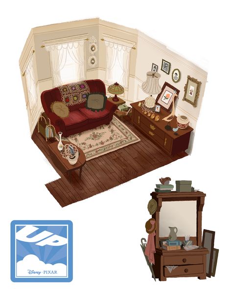 Daniel Arriaga Daniel Arriaga, Pixar Concept Art, Interior Concept Art, Up Pixar, Bg Design, 카드 디자인, Level Design, Interior Illustration, Scene Design