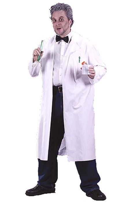 Mad Scientist Lab Coat Adult Costume for Halloween - Pure Costumes Mad Scientist Lab Coat, Scientist Lab Coat, Lab Coat Costume, Bratz Halloween, Mad Scientist Costume, Scientist Costume, Men's Lab Coat, Bratz Halloween Costume, Mad Scientist Lab