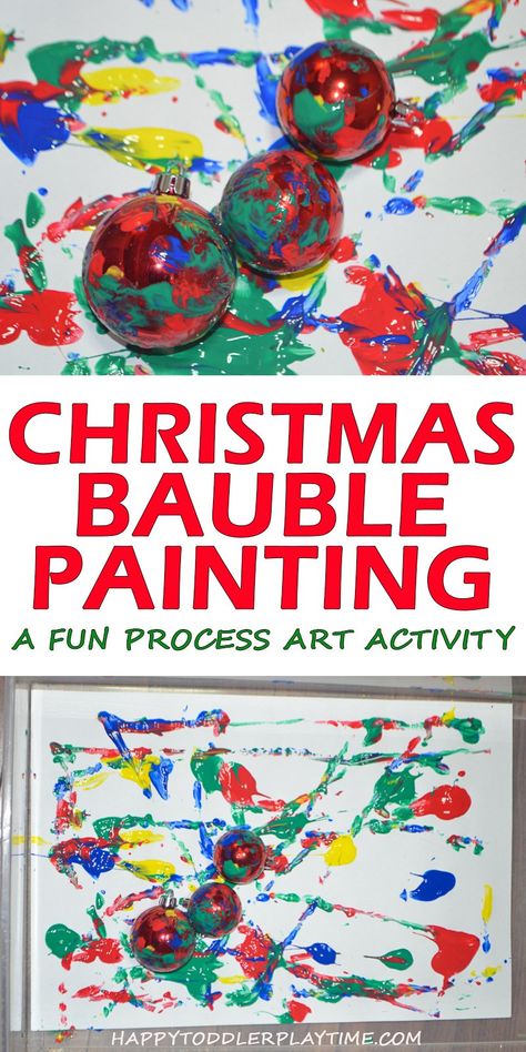 Christmas Bauble Painting – HAPPY TODDLER PLAYTIME #kidsactivities #christmasactivities #toddleractivities #christmascrafts Bauble Painting, Christmas Activities For Toddlers, Preschool Christmas Activities, December Activities, December Crafts, Christmas Crafts For Toddlers, Nursery Activities, Preschool Christmas Crafts, Christmas Arts And Crafts