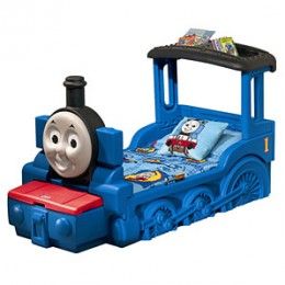 Thomas The Tank Engine Bed and Bedroom Set Thomas The Train Room, Cool Toddler Beds, Train Bed, Thomas Birthday Party, Train Bedroom, Thomas Bedroom, Thomas And Friends Trains, Tikes Toys, Train Room