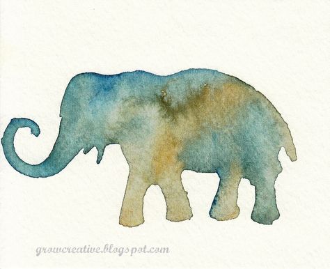 Elephant Stencil, Watercolor Paintings For Beginners, Watercolor Elephant, Watercolor Paintings Easy, Diy Watercolor, Watercolor Paintings Tutorials, Easy Watercolor, An Elephant, Stencil Art