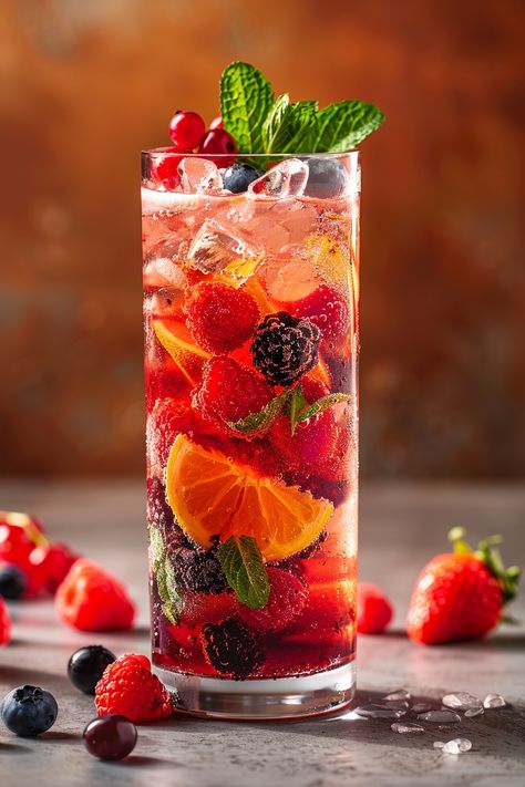 This refreshing Port Cobbler cocktail is easy to make and delicious. Juice Bar Wallpaper, Jug Cocktails, Rock Candy Cocktail, Cocktail Background, Red Fruits And Vegetables, Juice Cocktails, Cocktail Fruit, Candy Cocktails, Juice Ice