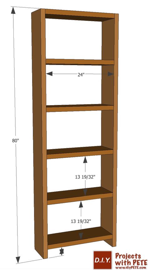 DIY Simple Bookshelf Plans Bookcase Plans, Simple Bookshelf, Bookcase Diy, Bookshelf Plans, Décor Boho, Bookshelves Diy, Diy Simple, Detailed Plans, Wood Working For Beginners