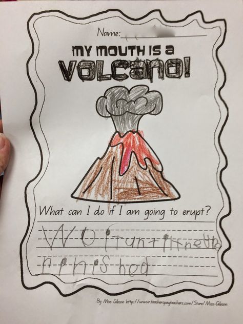 In kindergarten we read My Mouth is a Volcano written by Julia Cook.  Toward the beginning of the year we read another story about interrup... Letter D Crafts, Sel Activities, First Week Activities, Social Skills Groups, Elementary Counseling, Beginning Of Year, Teaching Social Skills, First Day Of School Activities, Teaching Time