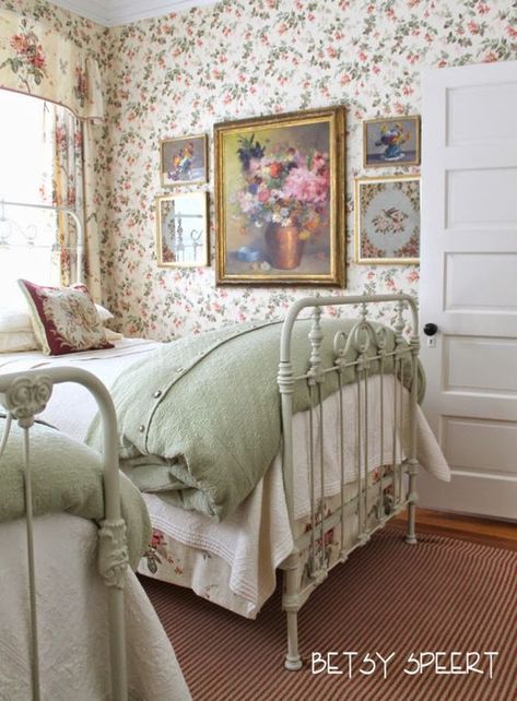 Notforgotten Farm : ~ 'Round the Bend...Again ~ Cottage Style Bedrooms, Country Cottage Bedroom, Country Cottage Decor, Cottage Bedroom, Shabby Chic Bedroom, Shabby Chic Bedrooms, Vintage Bedroom, Cottage Interiors, Country Bedroom