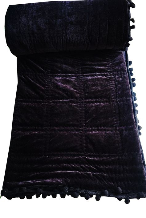 Black Velvet Quilt, Velvet Quilt King, Lap Size Quilt, Blanket, Pick Stitch Quilt, Pom Pom, Navy Blue Quilt Bedspread Black comforter Your home and room will look very beautiful with this LUXURY QUILT. This quilt use for great gift for wedding gift, Christmas gift, Valentine's gift, Anniversary gift, and for bedding It's classy and beautiful addition to your home décor. Velvet quilt can be used as a bedspread, coverlet or blanket quilts, Comforter *Measurement Multiple size available - 40x50 - i Pick Stitch Quilt, Black Bedspread, Navy Blue Quilt, Blanket Bedspread, Comforter Blanket, Black Comforter, Pick Stitch, Luxury Quilts, Quilt Comforter