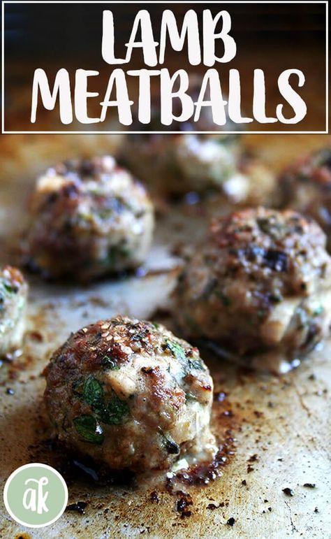 Broiled Lamb Meatballs — seasoned with parsley, mint, and red wine-soaked bread, these meatballs are irresistible. Make them ahead of time, chill until you are ready to serve, then broil on demand. Yum! #meatballs #lamb #appetizers #newyearseve Lamb Appetizers, Meatball Seasoning, Roasted Cabbage Wedges, Fried Meatballs, Swiss Chard Recipes, Recipes Meat, Chard Recipes, Roasted Cabbage, Lamb Meatballs