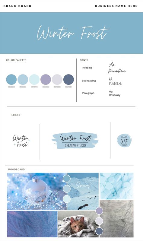 Logos, Blue And Purple Color Palette, Brand Colour Palette, Purple Color Palettes, Winter Color Palette, Winter Frost, Brand Color Palette, Blue Colour Palette, Brand Kit