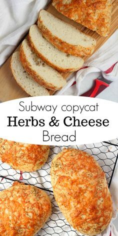 Italian Herbs And Cheese Bread, Herb And Cheese Bread, Subway Copycat, Easy Bread Machine Recipes, Easy Bread Recipe, Bread Maker Recipes, Italian Herbs, Homemade Bread Recipes Easy, Copykat Recipes