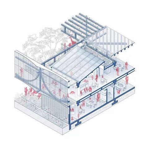 Sectional Perspective, Architecture Design Presentation, Axonometric Drawing, Architecture Drawing Presentation, Architecture Portfolio Design, Architecture Sketchbook, Architecture Concept Diagram, Architecture Collage, Concept Diagram