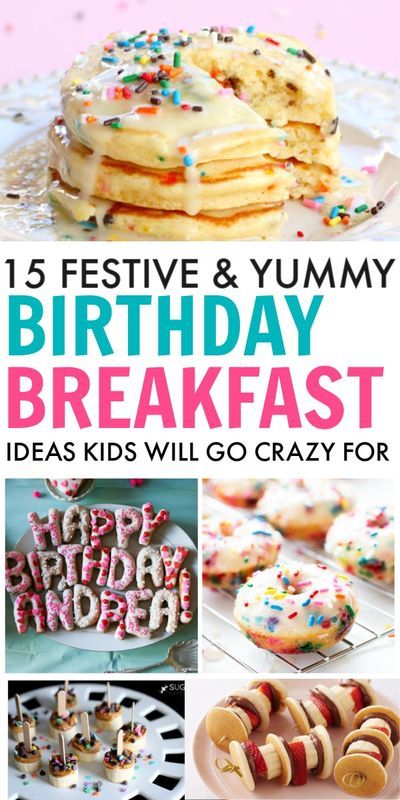 A fun way to kick off your child's birthday is to start the day with a festive birthday breakfast. 15 Birthday Breakfast Ideas your kids will go crazy for. #birthdaytraditions #birthdaybreakfast #birthdaybreakfastideas #birthdaybreakfastideasforkids #kidsbirthdayideas #kidsbirthdaytraditions #birthdaytraditionsforkids Breakfasts To Go, Kid Friendly Breakfast Ideas, Kids Birthday Breakfast, Breakfast Ideas Kids, Birthday Breakfast Ideas, Birthday Pancakes, Birthday Breakfast Party, Birthday Morning, Toddler Breakfast