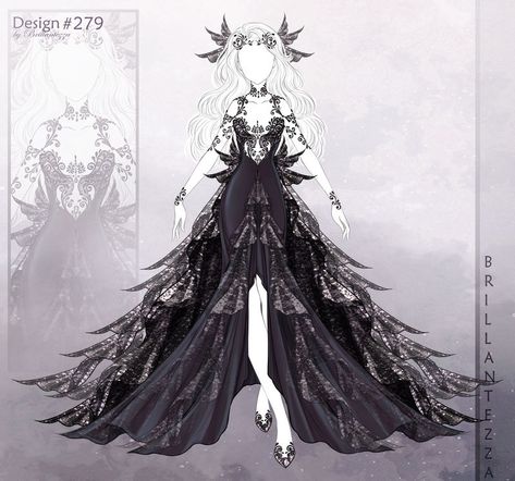 Goddess Outfit, Clothing Sketches, Dress Design Drawing, Clothing Design Sketches, Fantasy Dresses, 다크 판타지, Drawing Anime Clothes, Dress Design Sketches, Dress Drawing